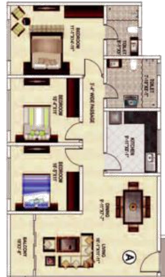 3 BHK Flat in Ideal Grand in Howrah, Kolkata - Image 814694