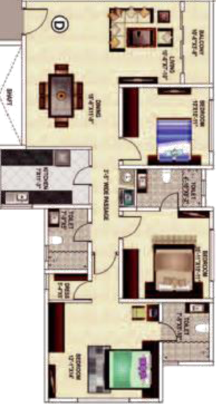 3 BHK Flat in Ideal Grand in Howrah, Kolkata - Image 814695