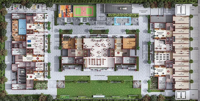 Master Plan of Ganesh Rishv Octavia in Hanspura, Ahmedabad - Image 164295
