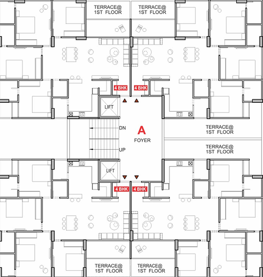 Floor Plan of Seven Saamrajya in Chandkheda, Ahmedabad - Image 164404