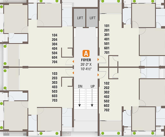 Floor Plan of Ganesha Safal Parisar in Bopal, Ahmedabad - Image 164439