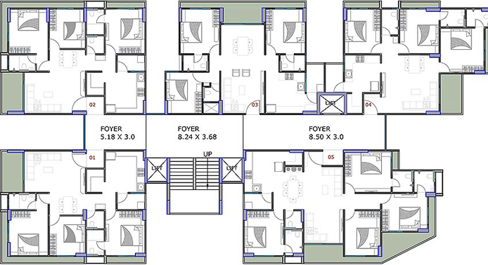 Floor Plan of SR Saffron Heights in Vavol, Gandhinagar - Image 164464