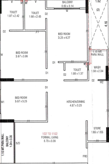 3 BHK Flat in Sahajanand Supreme in Vavol, Gandhinagar - Image 814782
