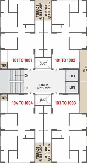 Floor Plan of Sahajanand Safal in Sargasan, Gandhinagar - Image 164571