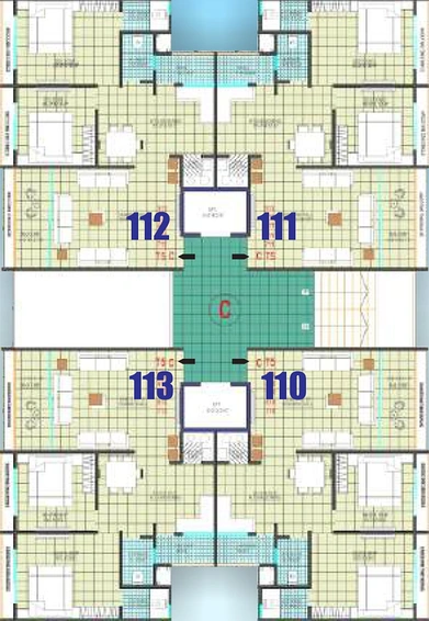 Floor Plan of Sai Residency in Chiloda, Gandhinagar - Image 164648