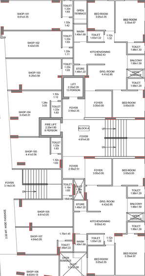 Floor Plan of Sakar Paradise in Vaishnodevi Circle, Ahmedabad - Image 164689