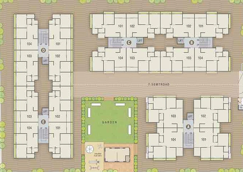 Master Plan of Om Shlok Parisar in Pethapur, Gandhinagar - Image 164795
