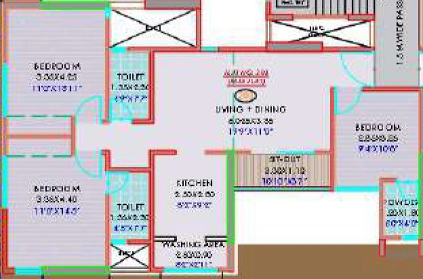 3 BHK Flat in SK Fortune Abhishek Apartment in Erandwane, Pune - Image 749703