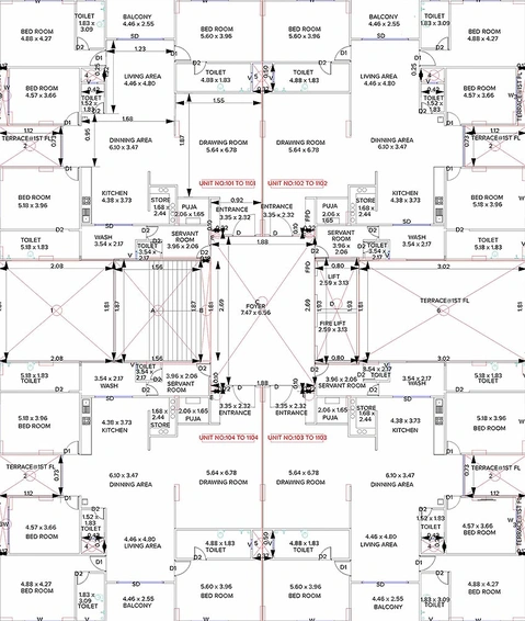 Floor Plan of Shree Ganesh Royal in Koba, Gandhinagar - Image 164809