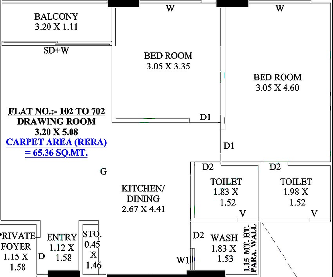 2 BHK Flat in Ananta Shree Narayan Heights in Vavol, Gandhinagar - Image 814859