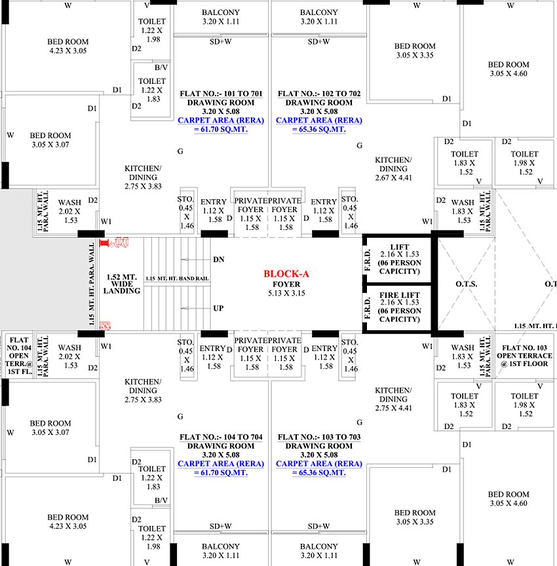 Floor Plan of Ananta Shree Narayan Heights in Vavol, Gandhinagar - Image 164843