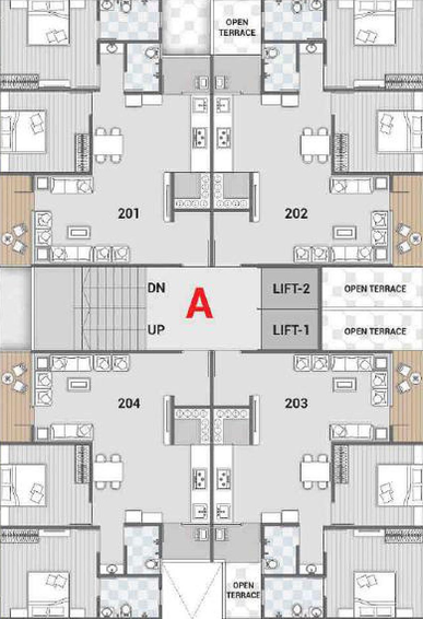 Floor Plan of Kriya Shree Ram Aries in Nana Chiloda, Ahmedabad - Image 164853