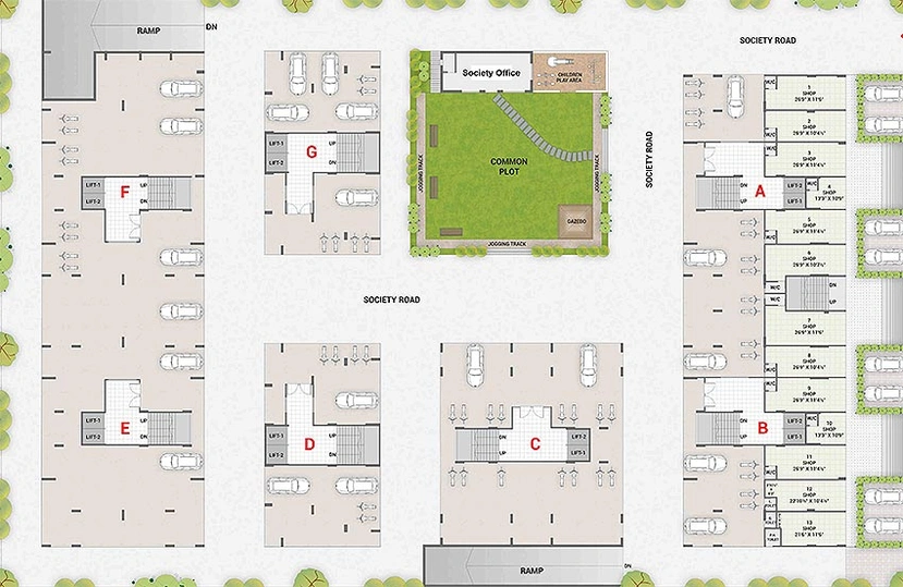 Master Plan of Kriya Shree Ram Aries in Nana Chiloda, Ahmedabad - Image 164852