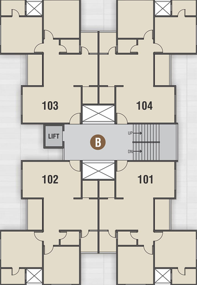 Floor Plan of Hariyog Shreeji Avenue in Nana Chiloda, Ahmedabad - Image 164985