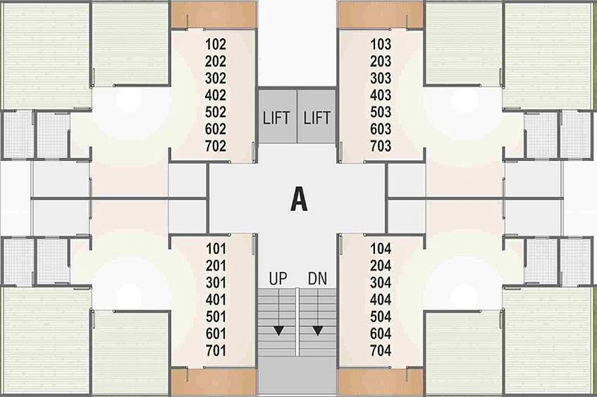 Floor Plan of Saanvi Sharnam 56 in Nana Chiloda, Ahmedabad - Image 165159