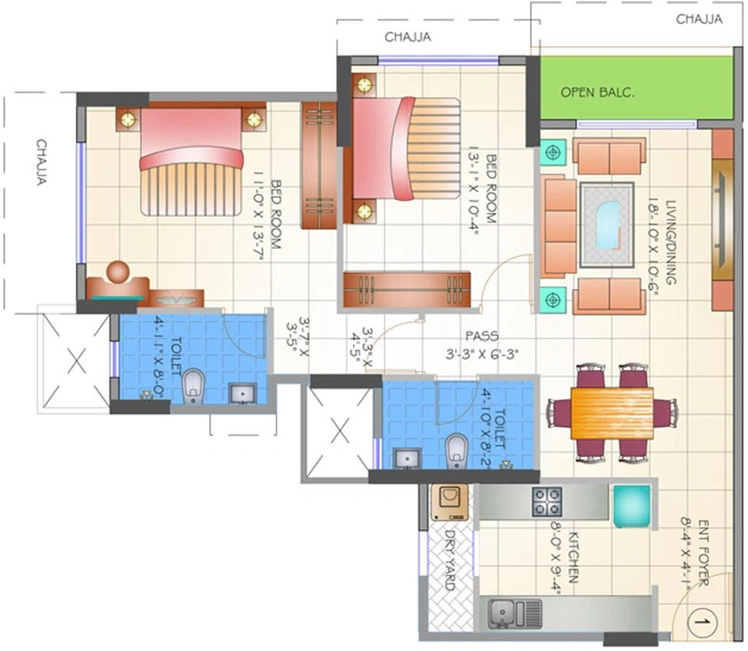 2 BHK Flat in Amal Lily White in Jogeshwari East, Mumbai - Image 814935