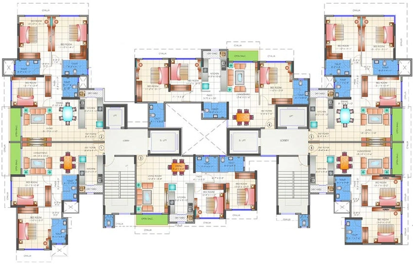 Floor Plan of Amal Lily White in Jogeshwari East, Mumbai - Image 165176