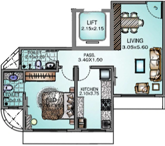 1 BHK Flat in Sabari Shaan in Chembur East, Mumbai - Image 814937