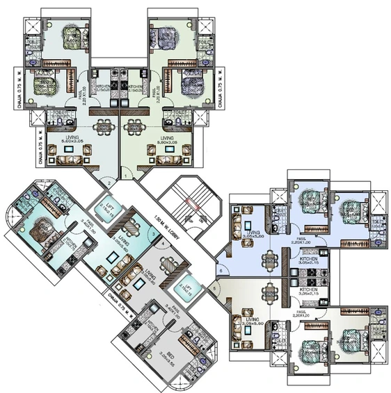 Floor Plan of Sabari Shaan in Chembur East, Mumbai - Image 165210