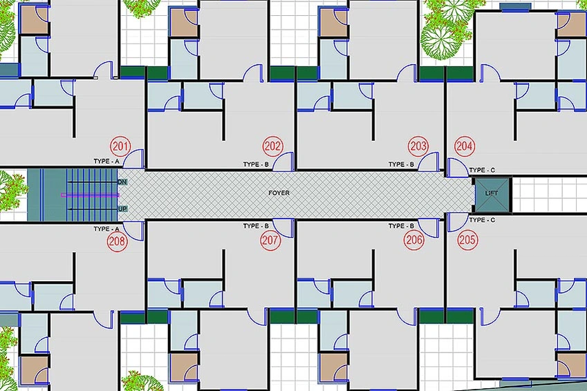 Floor Plan of Kastbhanjan Shri Sai Hari in Adalaj, Gandhinagar - Image 165414