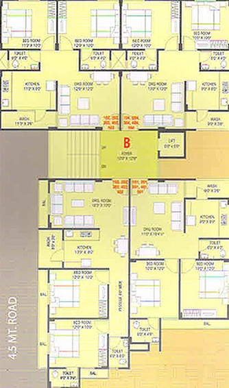 Floor Plan of Shiv Shakti Residency in Kalol, Gandhinagar - Image 165512