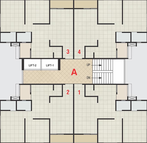 Floor Plan of Shivalay City in Pethapur, Gandhinagar - Image 165538