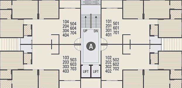Floor Plan of Shree Shubh Heights in Dahegam, Gandhinagar - Image 165568