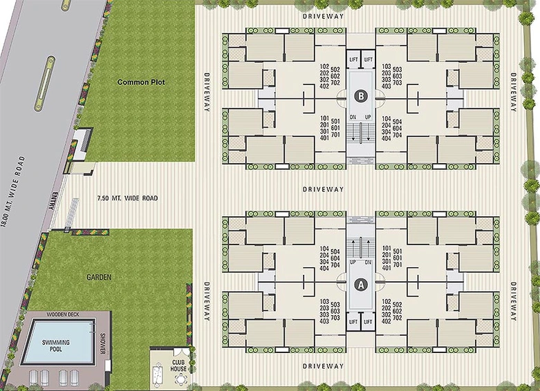 Master Plan of Shree Shubh Heights in Dahegam, Gandhinagar - Image 165567