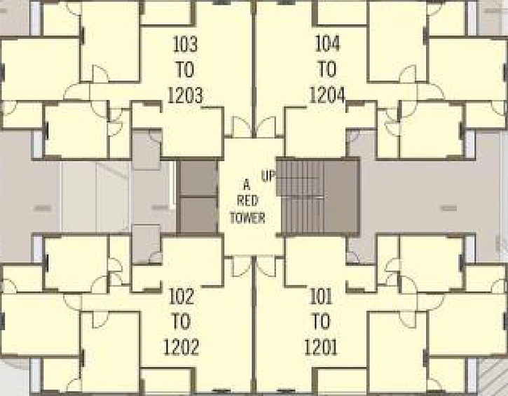 Floor Plan of SR Shivalay Heights in Motera, Ahmedabad - Image 165592