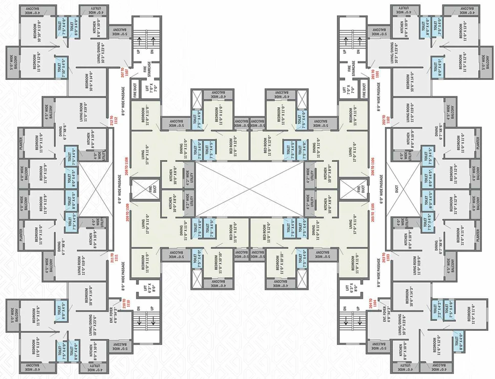 Floor Plan of Atharva Sapphire in Wardha Road, Nagpur - Image 114812