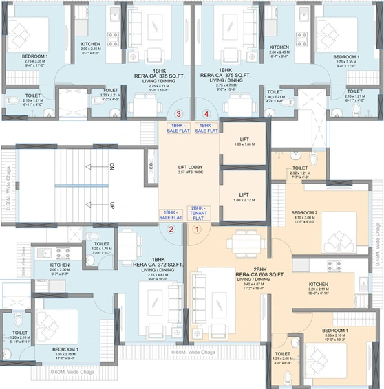 Floor Plan of Shraddha Pearl in Vikhroli East, Mumbai - Image 30858