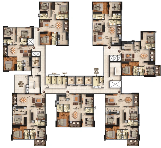 Floor Plan of Shriji Cellesta in Lake Town, Kolkata - Image 165722
