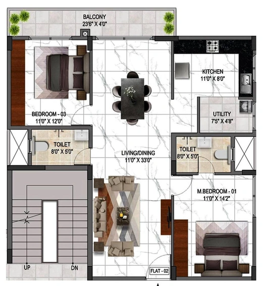 2 BHK Flat in Acorn Hive in Gopasandra, Bangalore - Image 815071