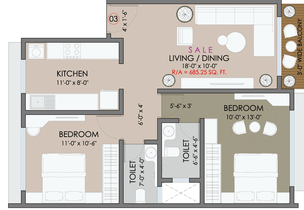 2 BHK Flat in Vira Perfect Parla in Vile Parle East, Mumbai - Image 815073
