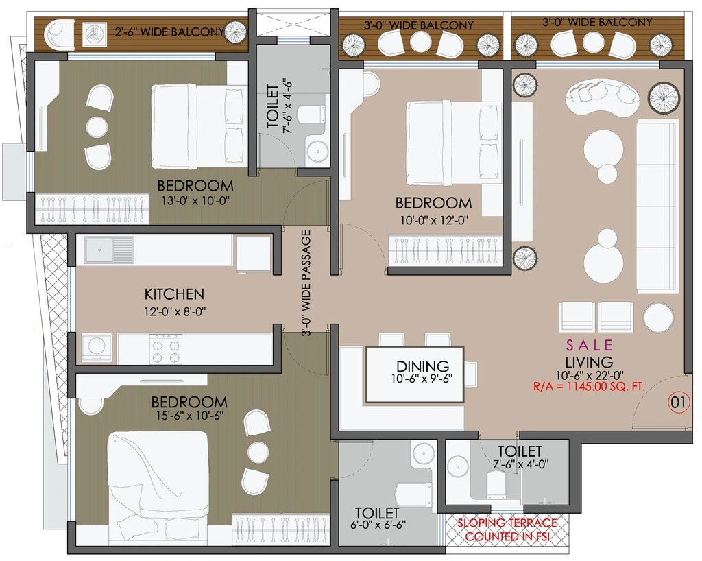 3 BHK Flat in Vira Perfect Parla in Vile Parle East, Mumbai - Image 815076