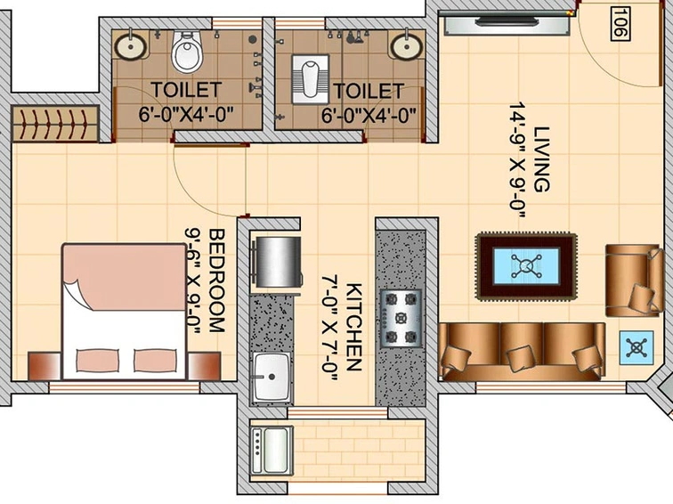 1 BHK Flat in Anand Excellency Prithvi Srishti Complex Phase 2 in Palghar, Palghar - Image 815085