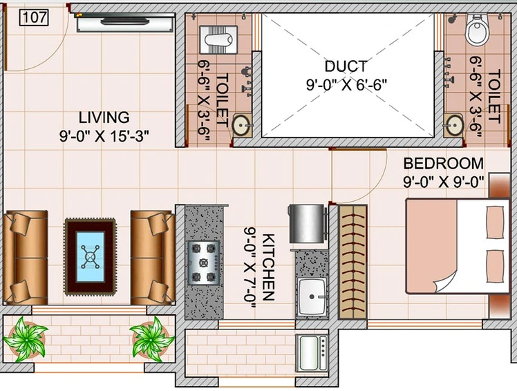 1 BHK Flat in Anand Excellency Prithvi Srishti Complex Phase 2 in Palghar, Palghar - Image 815086