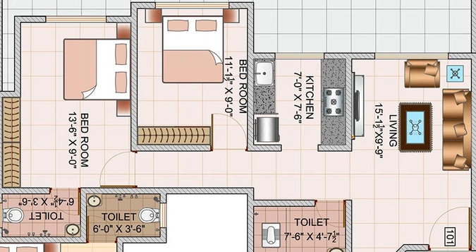 2 BHK Flat in Anand Excellency Prithvi Srishti Complex Phase 2 in Palghar, Palghar - Image 815088