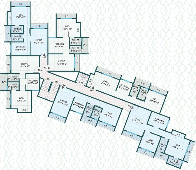Floor Plan of Horizon Classique in Ghodbunder Road, Thane - Image 165894