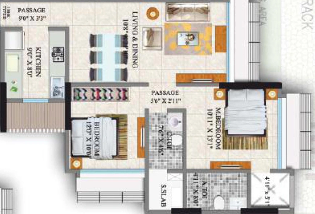2 BHK Flat in Paradigm Nivan in Khar West, Mumbai - Image 815111