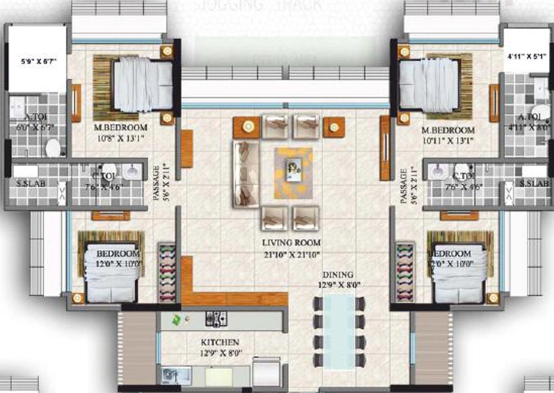 4 BHK Flat in Paradigm Nivan in Khar West, Mumbai - Image 815113