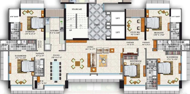 5 BHK Flat in Paradigm Nivan in Khar West, Mumbai - Image 815114