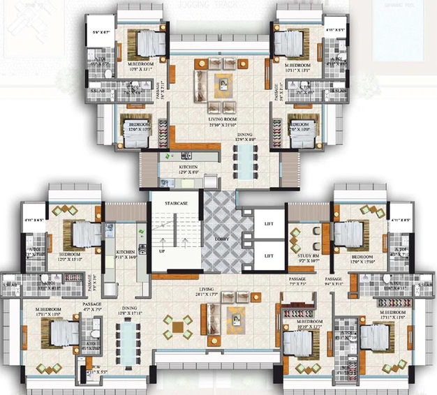 Floor Plan of Paradigm Nivan in Khar West, Mumbai - Image 165908