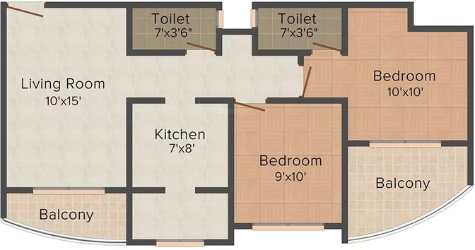 2 BHK Flat in Basudeo Vasudev Planet in Mira Road East, Thane - Image 815122