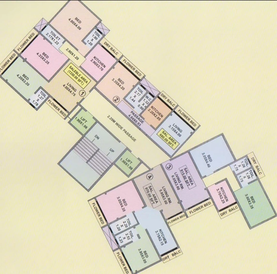 Floor Plan of Basudeo Vasudev Heights in Mulund West, Mumbai - Image 165944