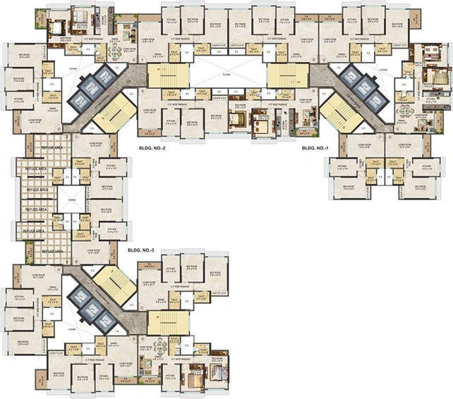 Floor Plan of Basudeo 7 Square Avenue in Mira Road East, Thane - Image 165962