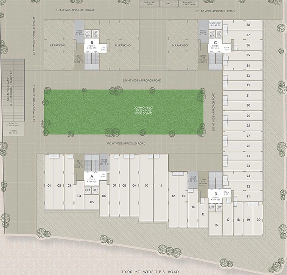Master Plan of Shivalay Sky Elegante in Motera, Ahmedabad - Image 166004