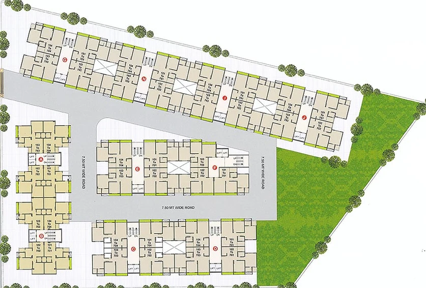 Master Plan of Maruti Shyam Heights Phase 1 in Kalol, Gandhinagar - Image 166022