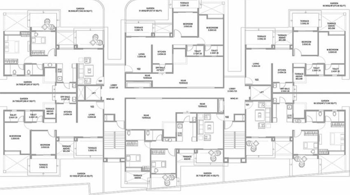 Floor Plan of Mantra Miami in Nanded, Pune - Image 114225