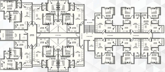 Floor Plan of Nand Yashoda Highrise in Hudkeshwar, Nagpur - Image 166381